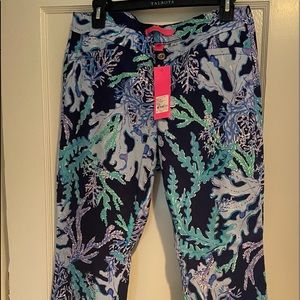 NWT Lilly Pulitzer Kelly Skinny Ankle pant sz 10 Swish & Sway